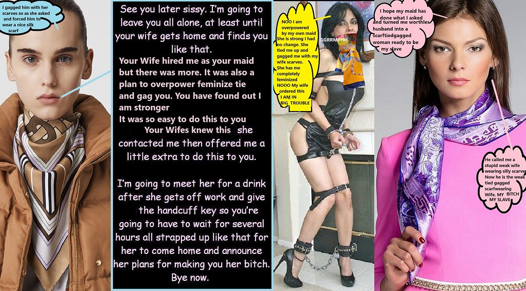 Sissy Husband feminized tied and scarfggaed by his Maid | Flickr