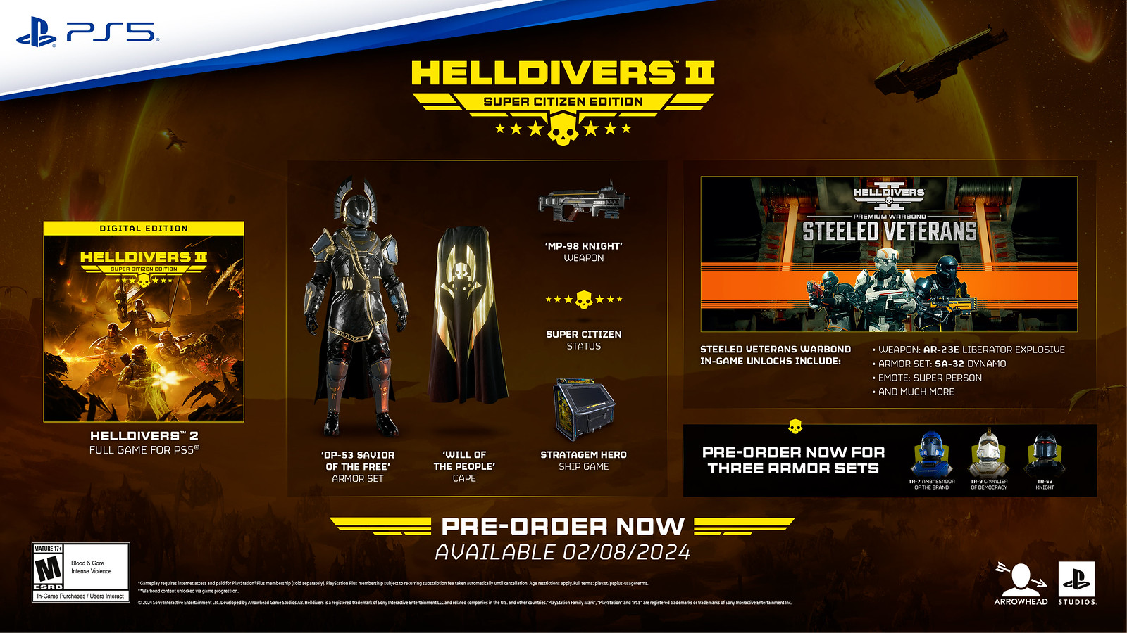Helldivers 2 Release Date and Platforms Revealed on PlayStation Showcase  2023