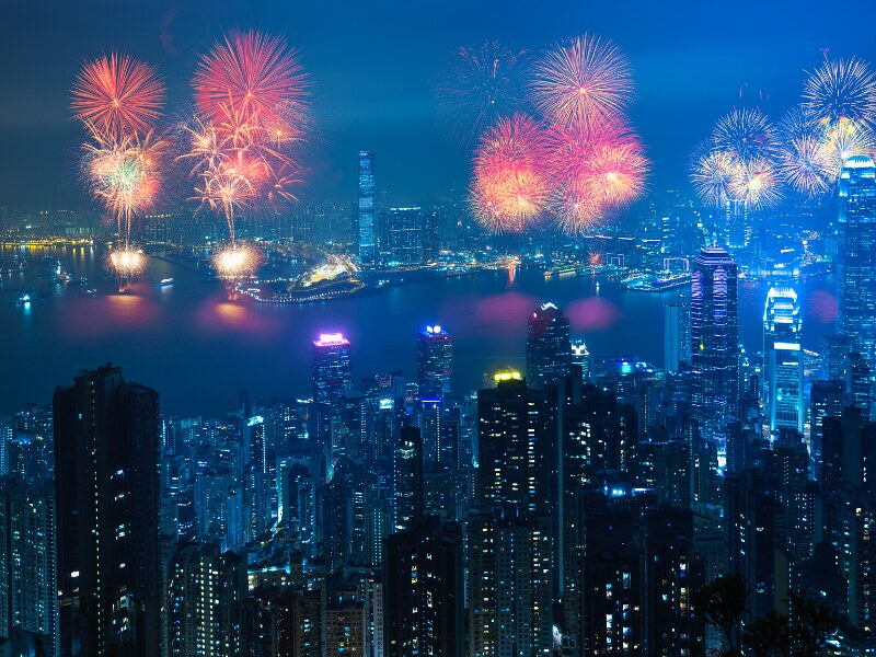 best places to spend New Years in Asia - Hong Kong