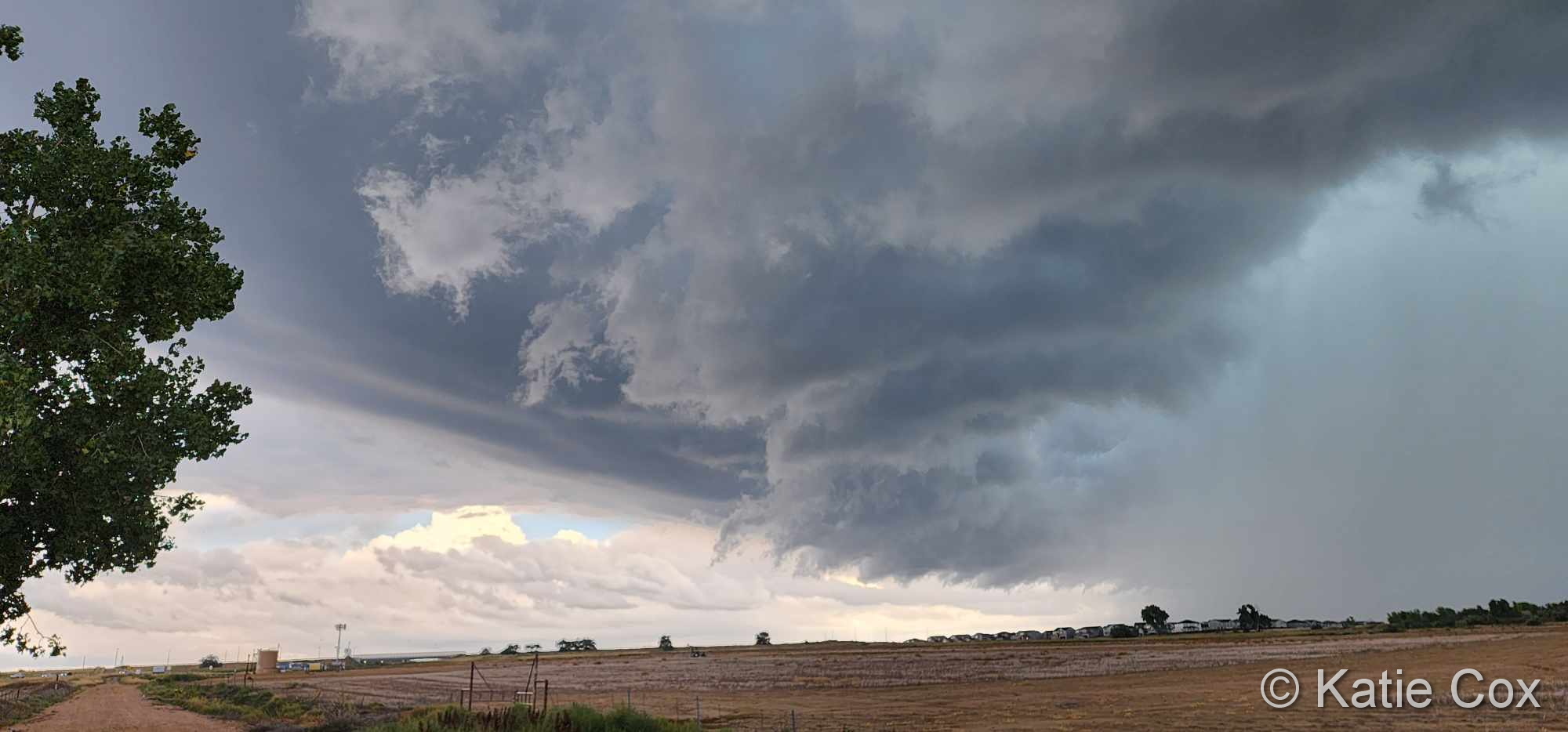An impressive storm cell moves through Thornton on September 14, 2023. (Katie Cox)