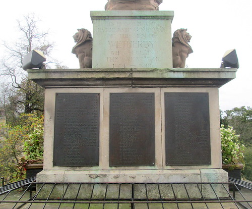 Great War Dedication and Name Plaques, War Memorial, Wetherby