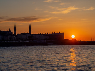 Dún Laoghaire sunset skyline