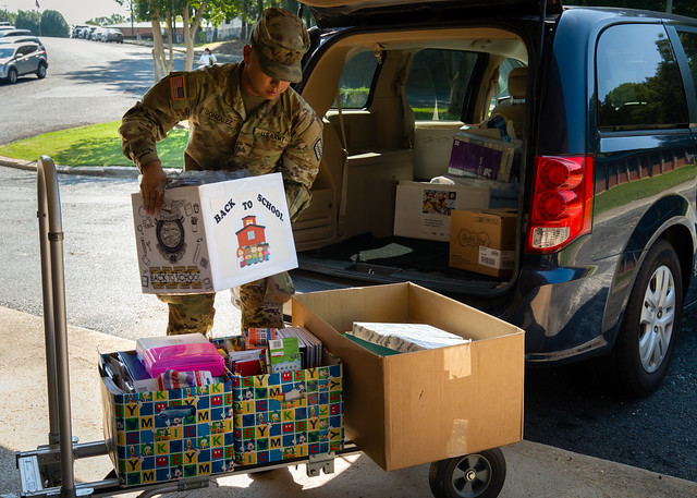 NCNG delivers donated school supplies in support of the Governor's annual School Supply Drive