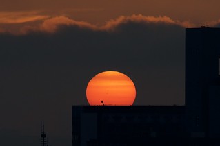 Sunrise beyond Tokyo Bay