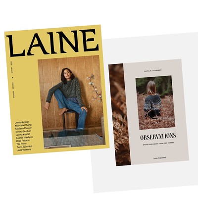 The newest Laine Issue 18 has arrived, as well as Observations: Knits and Essays from the Forest by Lotta H Löthgren.