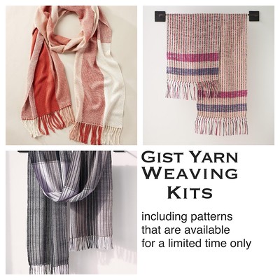 I have put together Gist Yarn Weaving Kits. Gist weaving patterns are now available for a limited time.