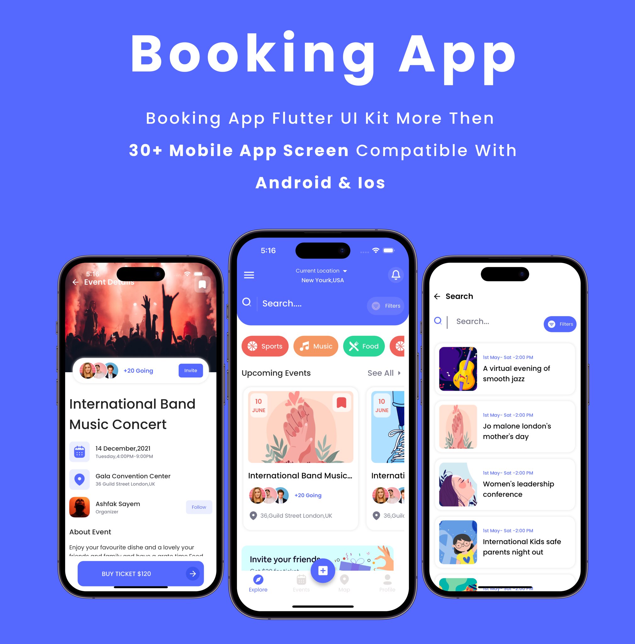 Booking App - Flutter Mobile App Template