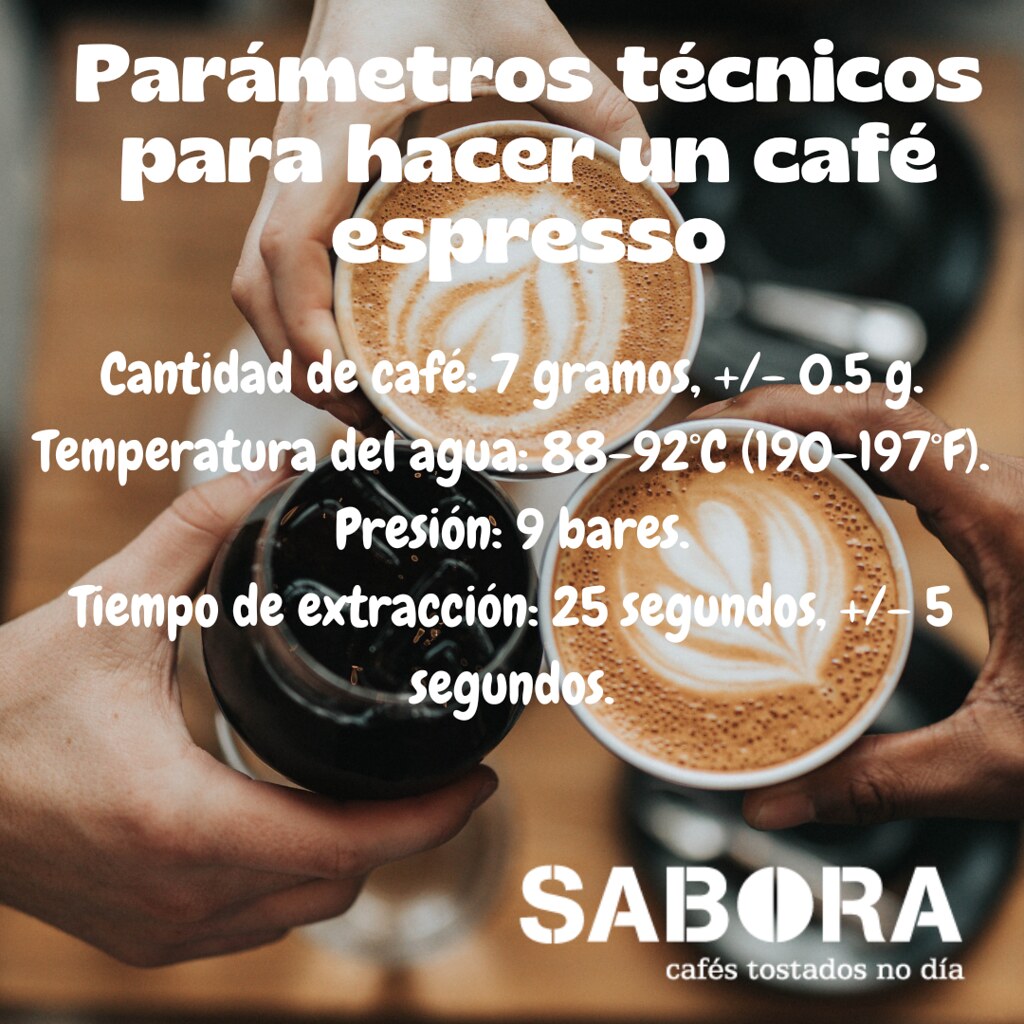 Parámetros técnicos para un café espresso 