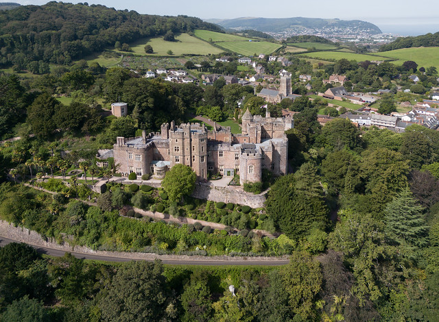 Dunster Castle aerial image - Somerset