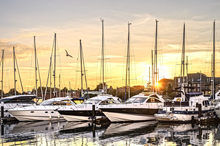 Sunset at Weymouth Harbour, UK