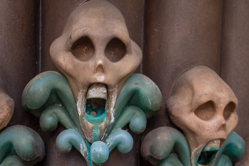 Creepy Mansion Skulls