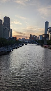View from Princes Bridge looking west along the Yarra River, Melbourne