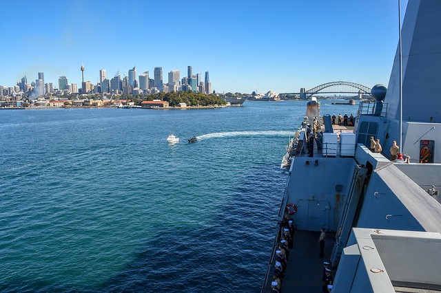 USS Green Bay (LPD 20) Conducts Exercise MALABAR 23 in Sydney Harbor with Allies and Partners
