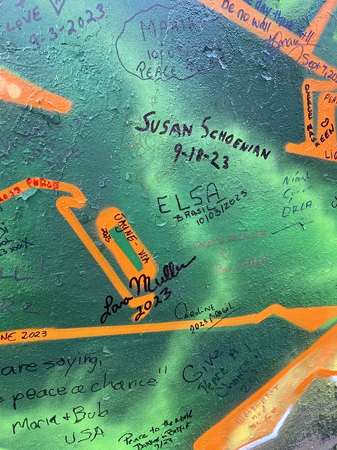 We signed the peace wall.