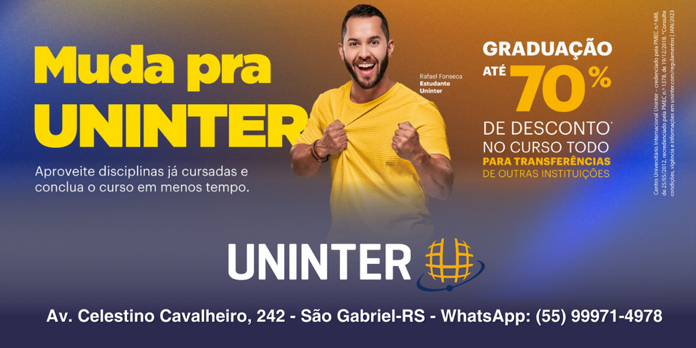 Mude para Uninter, a melhor do Brasil!