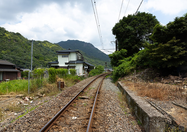 Railway in the countryside, Kyushu region, Arita, Japan