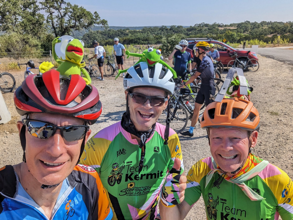 Team Kermit's Ornoth, Christophe, and Steve after conquering Fulton Ranch hill