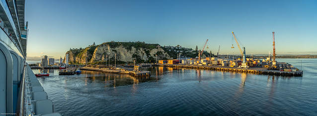 The Port of Napier in the sunrise