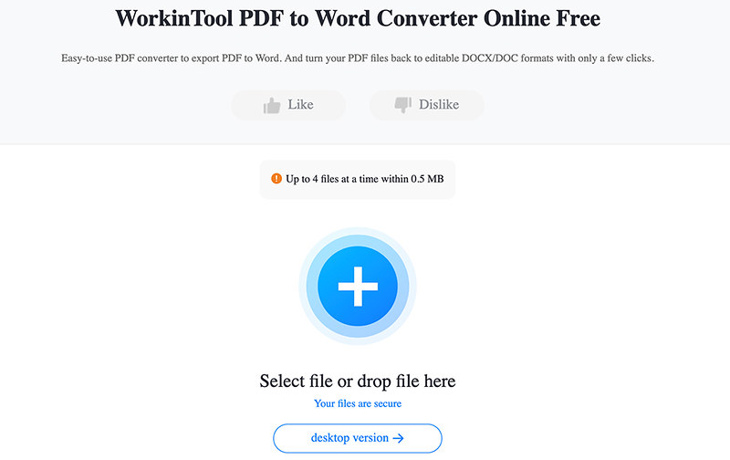 WorkinTool PDF Converter
