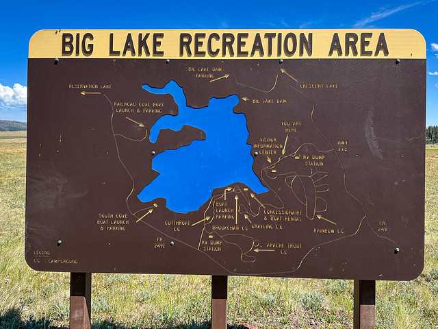 Big Lake Recreation Area Map - White Mountains Arizona