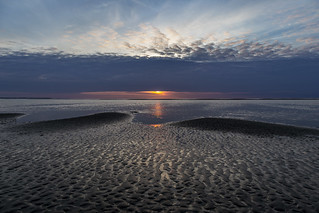 Sunset on the German North Sea Coast