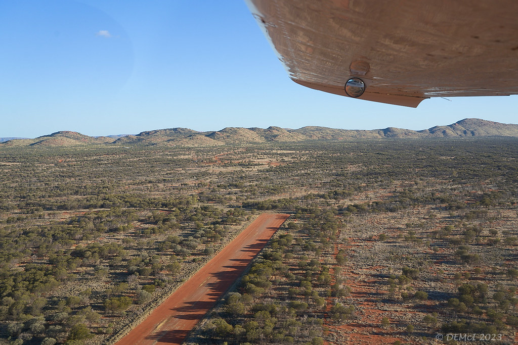 Overflying the cross-strip at Bond Springs