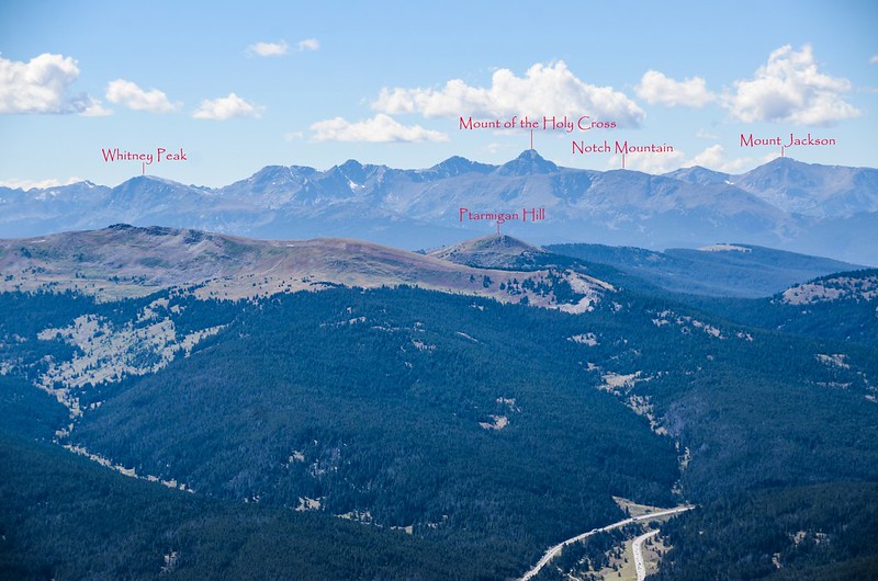 Looking West at mountains from Peak 5's summit (1)