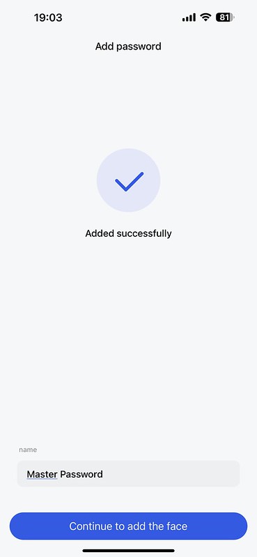 Aqara iOS App - Add Master Password
