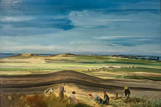 Alfred Partikel, Landschaft bei Ahrenshoop, 1933, Öl auf Hartfaser