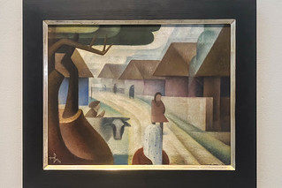 Hans Brass, Dorfstraße, 1946, Öl auf Leinwand