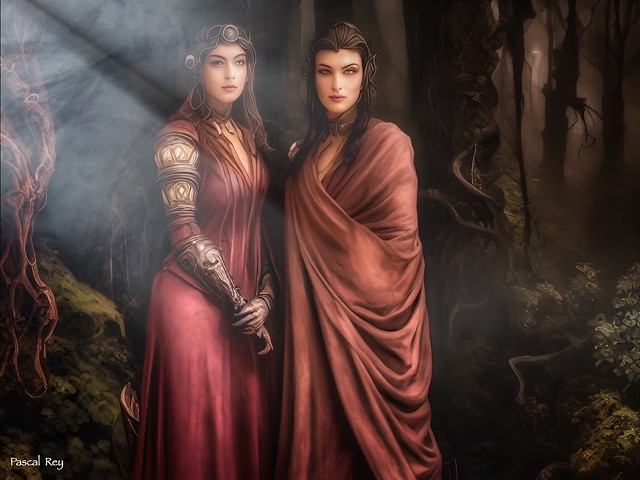 Arwen & Galadriel. The lord of the Rings, J.R.R Tolkien.