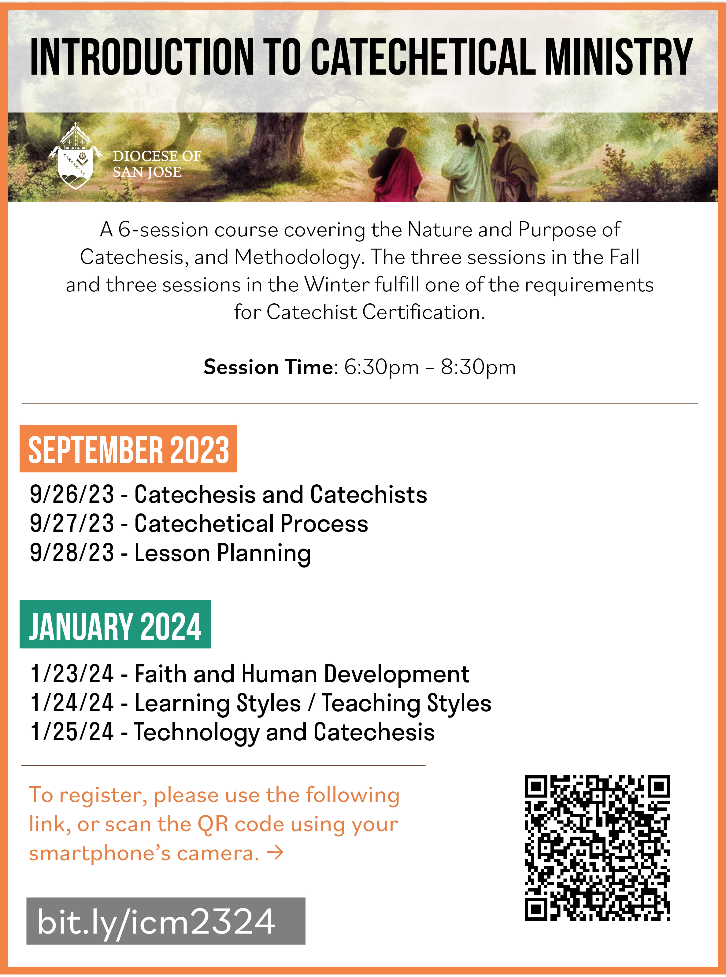 2023-2024 教理事工入門課程 Introduction to Catechetical Ministry Course