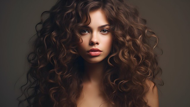 Curly Hair Woman Stock Picture