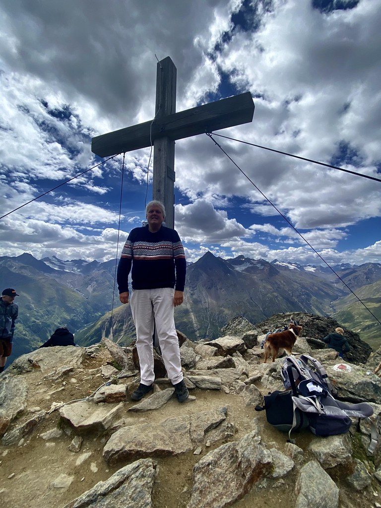 Me on the summit of Wildes Mannle (3019 m), Ötztal Alps, Tyrol, Austria