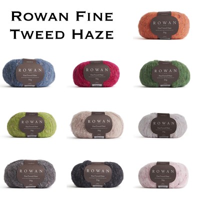 All 10 colours of the new Rowan Fine Tweed Haze is in stock, along with 37 of the Felted Tweed DK colours.