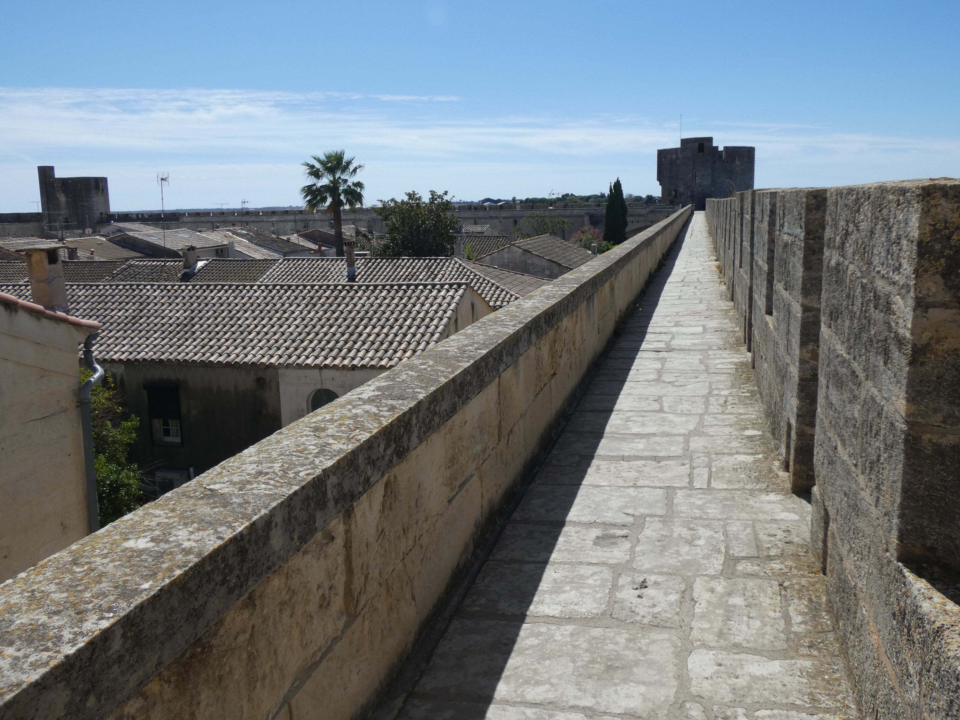 Walkway along the City Walls, Aigues-Mortes, Gard, France, 19 September 2023
