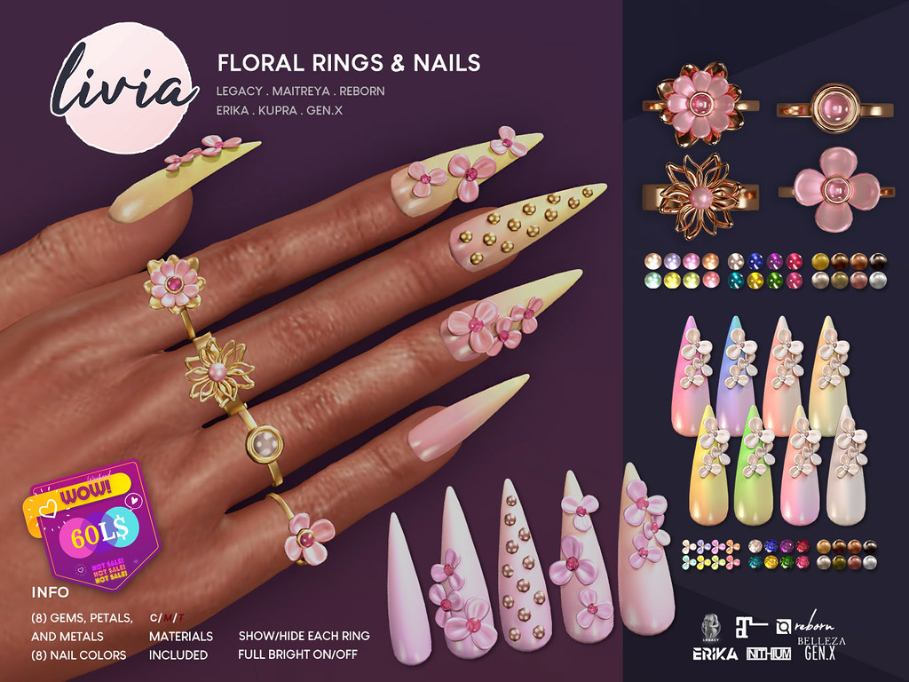 LIVIA // Floral Rings & Nails