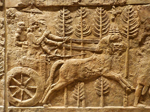 Relieve del cuarto 7 del Palacio del rey asirio Sargón II (721 - 705 a.C.) en Dur-Sharrukin. Instituto de Arte Oriental. Chicago, Illinois 🇺🇸