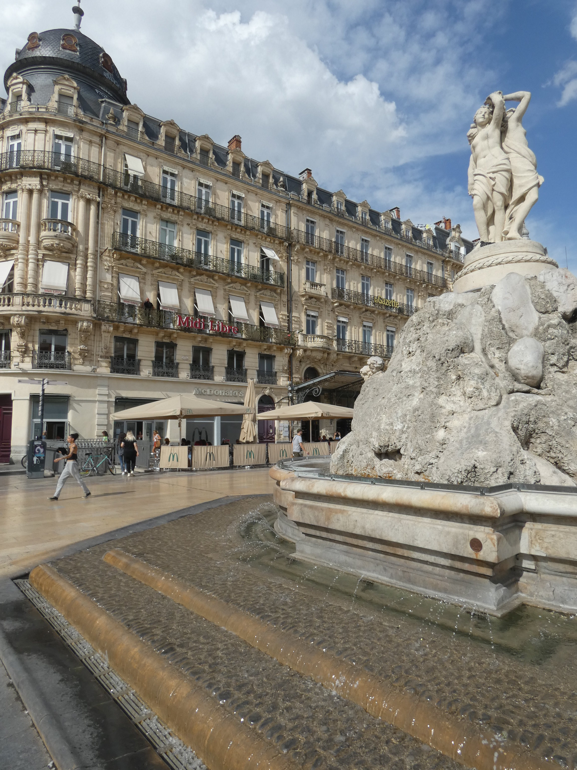 Fountain in Place de la Comédie, Montpellier, Hérault, France, 18 September 2023