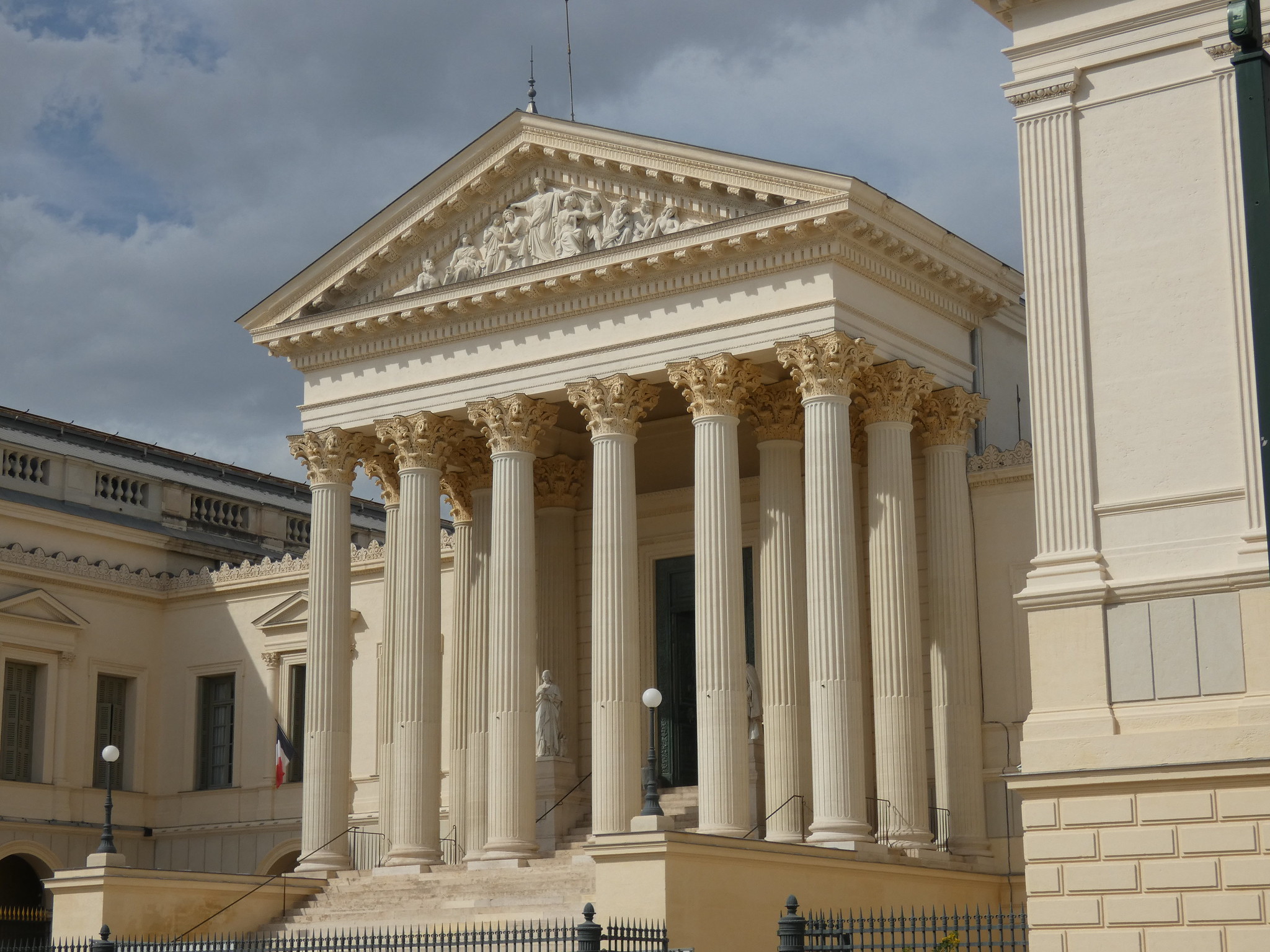Portico of the Palais de Justice, Montpellier, Hérault, France, 18 September 2023