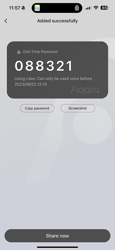 Aqara iOS App - One-Time Password