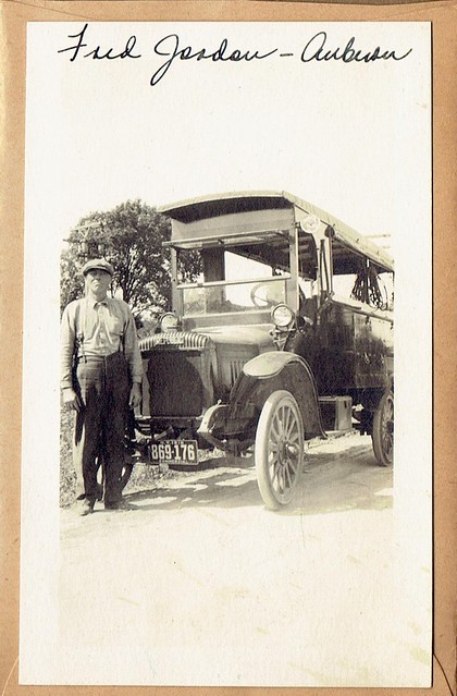 Empire Gas & Electric, Co., employee Fred Jordan with a company Republic Truck, Auburn, NY, c.1916