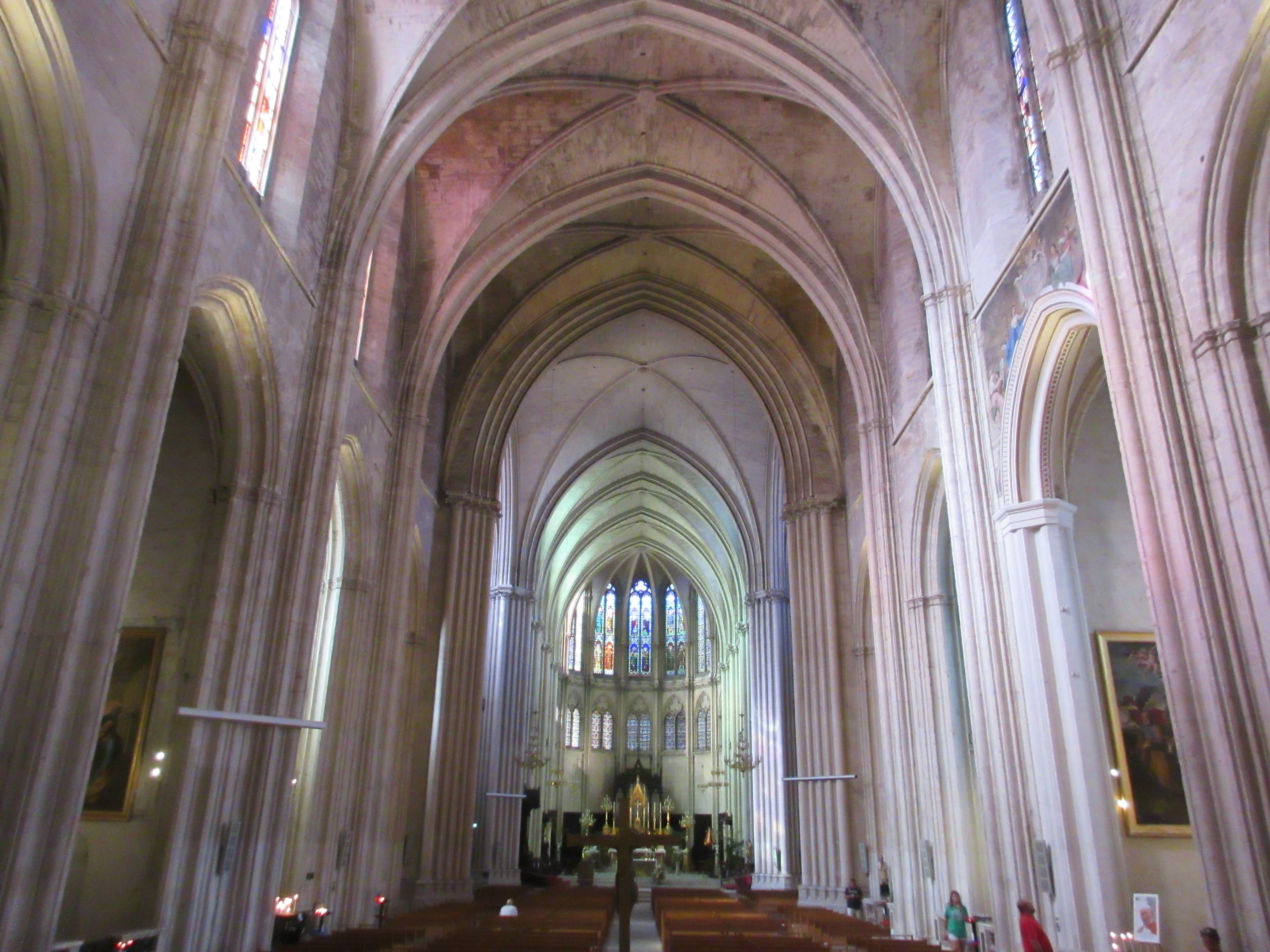 Interior of the Nave of St Peter's Cathedral, Montpellier, Hérault, France, 18 September 2023