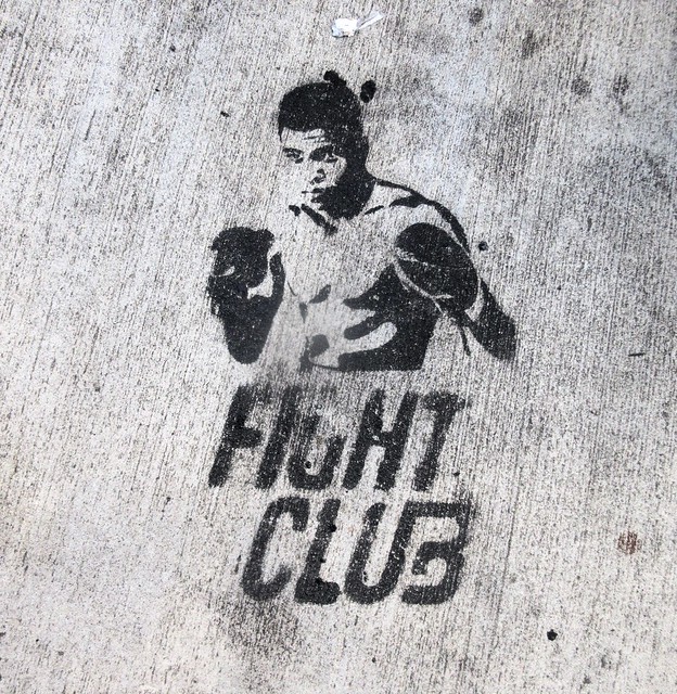 2023 Muhammad Ali - Boxer Fight Club Sidewalk Graffiti 9197A