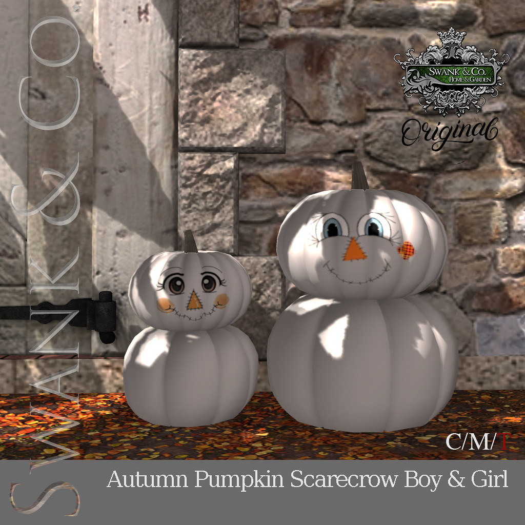 FREE GIFT!!! Swank & Co. Autumn Pumpkin Scarecrow Boy & Girl