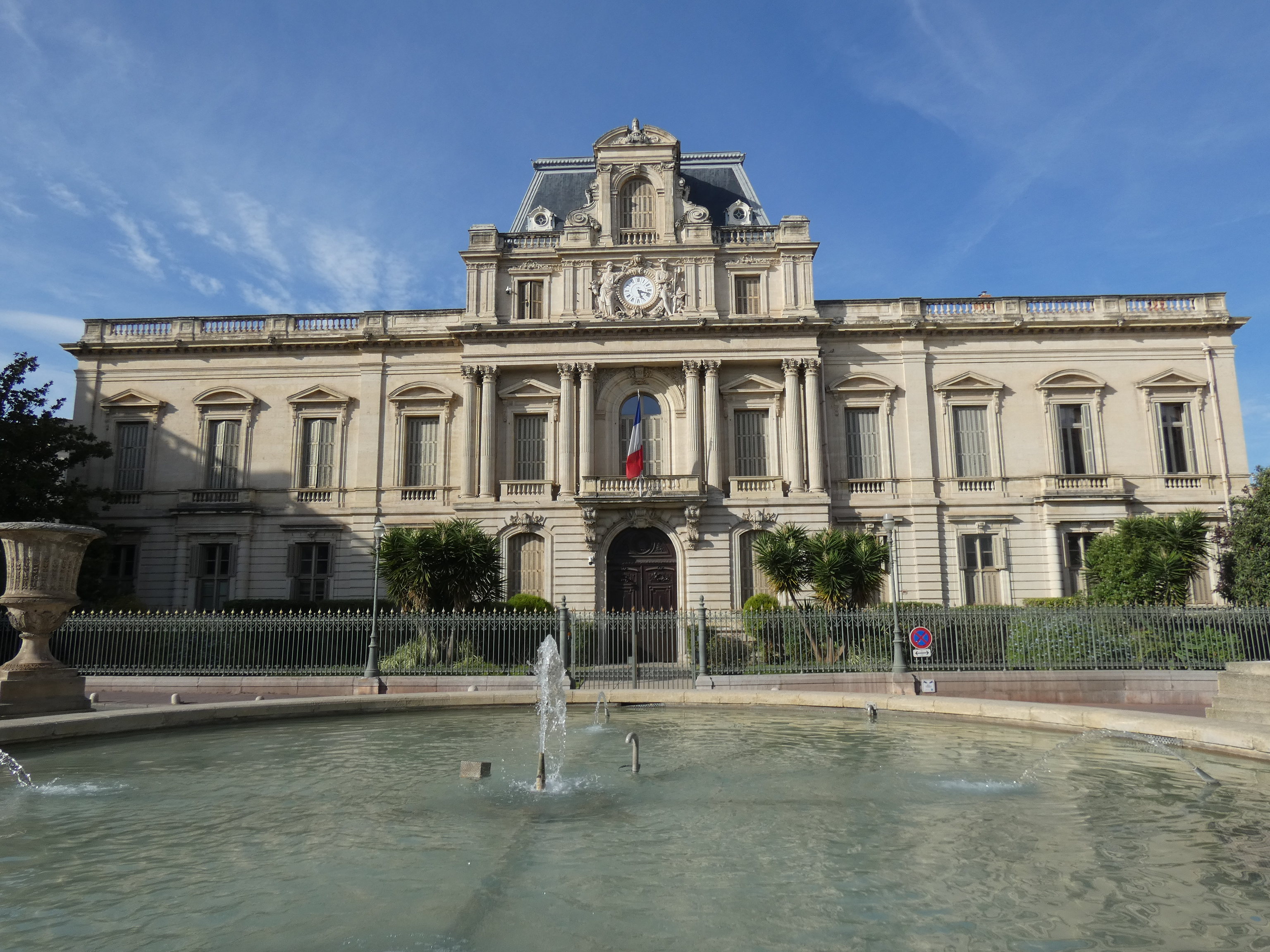 Préfecture and Fountain in Place des Martyrs de la Résistance, Montpellier, Hérault, France, 18 September 2023