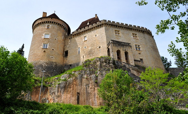 Château des Gontaut-Biron, XVe-XVIIe, Cabrerets, Causses du Quercy, Lot, Occitanie.