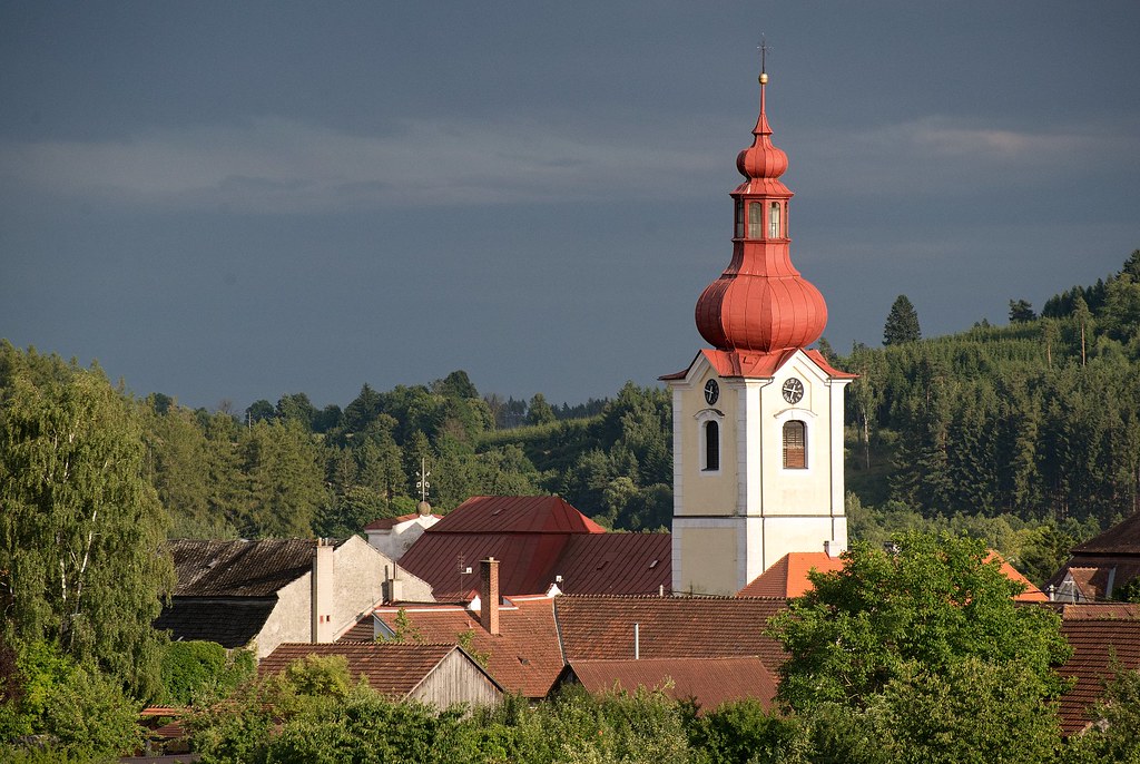 Bobrová - baroque church of St. Peter and Paul (architect J. B. Santini)