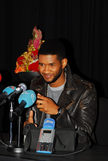 Usher Persconferentie en shoot