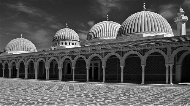 Black & White, Mausoleum Of Habib Bourguiba - ضريح الحبيب بورقيبة, Monastir, Republic Of Tunisia.